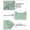imageKEREDA Girls Short Sleeve Shirts Summer Lace V Neck Tops Casual Tees BlouseGreen