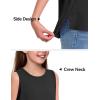 imageKEREDA Girls Tank Tops Flowy Loose Fit Sleeveless Shirts Basic Casual Summer Tunic TopsBlack