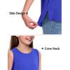 imageKEREDA Girls Tank Tops Flowy Loose Fit Sleeveless Shirts Basic Casual Summer Tunic TopsBlue