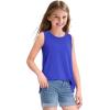 imageKEREDA Girls Tank Tops Flowy Loose Fit Sleeveless Shirts Basic Casual Summer Tunic TopsBlue
