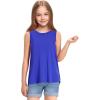 imageKEREDA Girls Tank Tops Flowy Loose Fit Sleeveless Shirts Basic Casual Summer Tunic TopsBlue