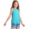 imageKEREDA Girls Tank Tops Flowy Loose Fit Sleeveless Shirts Basic Casual Summer Tunic TopsGreen