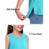 imageKEREDA Girls Tank Tops Flowy Loose Fit Sleeveless Shirts Basic Casual Summer Tunic TopsGreen