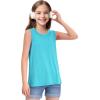 imageKEREDA Girls Tank Tops Flowy Loose Fit Sleeveless Shirts Basic Casual Summer Tunic TopsGreen