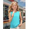 imageKEREDA Girls Tank Tops Flowy Loose Fit Sleeveless Shirts Basic Casual Summer Tunic TopsGreen