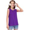 imageKEREDA Girls Tank Tops Flowy Loose Fit Sleeveless Shirts Basic Casual Summer Tunic TopsPurple