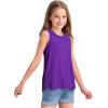 imageKEREDA Girls Tank Tops Flowy Loose Fit Sleeveless Shirts Basic Casual Summer Tunic TopsPurple