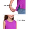 imageKEREDA Girls Tank Tops Flowy Loose Fit Sleeveless Shirts Basic Casual Summer Tunic TopsPurplish Red
