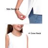 imageKEREDA Girls Tank Tops Flowy Loose Fit Sleeveless Shirts Basic Casual Summer Tunic TopsWhite