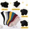 imageKEREDA Ruffle Socks for Girls School Uniform Slouch Crew Socks Kids 6 PairsBlack