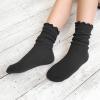 imageKEREDA Ruffle Socks for Girls School Uniform Slouch Crew Socks Kids 6 PairsBlack