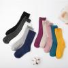 imageKEREDA Ruffle Socks for Girls School Uniform Slouch Crew Socks Kids 6 PairsBlack