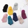 imageKEREDA Ruffle Socks for Girls School Uniform Slouch Crew Socks Kids 6 PairsGrey