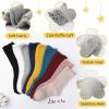 imageKEREDA Ruffle Socks for Girls School Uniform Slouch Crew Socks Kids 6 PairsGrey