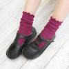 imageKEREDA Ruffle Socks for Girls School Uniform Slouch Crew Socks Kids 6 PairsMulticolor1