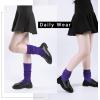 imageKEREDA Slouch Socks Women Knee High Scrunch Scrunchie Socks 3 Pairs Size 611Blackdark Purplerose