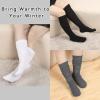 imageKEREDA Slouch Socks Women Knee High Scrunch Scrunchie Socks 3 Pairs Size 611Blackgreywhite