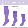 imageKEREDA Slouch Socks Women Knee High Scrunch Scrunchie Socks 3 Pairs Size 611Light Purplepinkrose