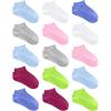imageKEREDA 15 Pairs Kids Ankle Socks Boys Girls Half Cushion Low Cut Athletic SocksMulticolor02