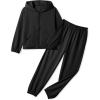 imageKEREDA Girls Outfits 2 Piece Sweatsuit Casual Clothing Set Kids Fashion Zip Up Jacket Sweatpants 714 Years
