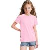 imageKEREDA Girls Shirts Short Sleeve Soft Cotton TShirts Plain Tees Tops Clothes for KidsPink