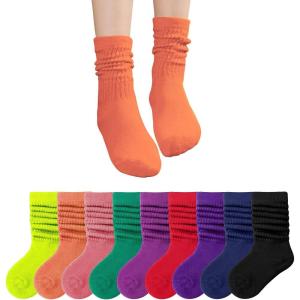 imageKEREDA Little Kids Girls Slouch Crew Socks Toddler Cotton Dress Sock 015 YearsMulticolor8