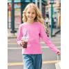 imageKEREDA 3 Pack Girls Long Sleeve Shirts Cotton TShirts Kids Crewneck Basic Plain Tees Tops for Teen GirlsBlackwhitepink