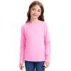 imageKEREDA 3 Pack Girls Long Sleeve Shirts Cotton TShirts Kids Crewneck Basic Plain Tees Tops for Teen GirlsBlackwhitepink
