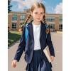 imageKEREDA 3 Pack Girls Long Sleeve Shirts Cotton TShirts Kids Crewneck Basic Plain Tees Tops for Teen GirlsBluewhitepink