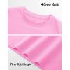 imageKEREDA 3 Pack Girls Long Sleeve Shirts Cotton TShirts Kids Crewneck Basic Plain Tees Tops for Teen GirlsBluewhitepink