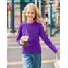 imageKEREDA 3 Pack Girls Long Sleeve Shirts Cotton TShirts Kids Crewneck Basic Plain Tees Tops for Teen GirlsGreydeep Purplewatermelon