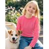 imageKEREDA 3 Pack Girls Long Sleeve Shirts Cotton TShirts Kids Crewneck Basic Plain Tees Tops for Teen GirlsGreydeep Purplewatermelon