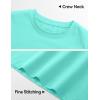imageKEREDA 3 Pack Girls Long Sleeve Shirts Cotton TShirts Kids Crewneck Basic Plain Tees Tops for Teen GirlsNavyamaranthgreen