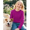 imageKEREDA 3 Pack Girls Long Sleeve Shirts Cotton TShirts Kids Crewneck Basic Plain Tees Tops for Teen GirlsNavyamaranthgreen