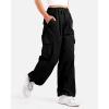 imageKEREDA Cargo Pants for Girls Baggy Joggers Pants Kids Clothes with Pockets 614YBlack