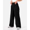 imageKEREDA Cargo Pants for Girls Baggy Joggers Pants Kids Clothes with Pockets 614YBlack