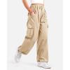 imageKEREDA Cargo Pants for Girls Baggy Joggers Pants Kids Clothes with Pockets 614YKhaki