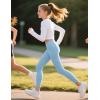 imageKEREDA Girls Athletic Leggings V Cross Yoga Pants Teen Girls with Pocket for WorkoutGymRunningDanceBlue