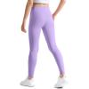imageKEREDA Girls Athletic Leggings V Cross Yoga Pants Teen Girls with Pocket for WorkoutGymRunningDanceLight Purple