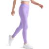 imageKEREDA Girls Athletic Leggings V Cross Yoga Pants Teen Girls with Pocket for WorkoutGymRunningDanceLight Purple