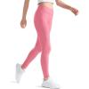imageKEREDA Girls Athletic Leggings V Cross Yoga Pants Teen Girls with Pocket for WorkoutGymRunningDancePink
