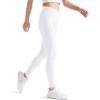 imageKEREDA Girls Athletic Leggings V Cross Yoga Pants Teen Girls with Pocket for WorkoutGymRunningDanceWhite