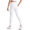 imageKEREDA Girls Athletic Leggings V Cross Yoga Pants Teen Girls with Pocket for WorkoutGymRunningDanceWhite