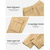 imageKEREDA Girls Cargo Pants Jogger Elastic Waist Drawstring with Pockets Uniform Pants Clothes for Teen GirlsKhaki