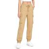 imageKEREDA Girls Cargo Pants Jogger Elastic Waist Drawstring with Pockets Uniform Pants Clothes for Teen GirlsKhaki