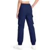 imageKEREDA Girls Cargo Pants Jogger Elastic Waist Drawstring with Pockets Uniform Pants Clothes for Teen GirlsNavy