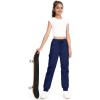imageKEREDA Girls Cargo Pants Jogger Elastic Waist Drawstring with Pockets Uniform Pants Clothes for Teen GirlsNavy