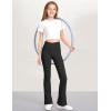 imageKEREDA Girls Flare Leggings High Waist Cross Bell Bottoms for Girls Yoga Dance Pants with Pockets Size 714 YearsBlack