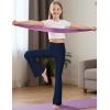 imageKEREDA Girls Flare Leggings High Waist Cross Bell Bottoms for Girls Yoga Dance Pants with Pockets Size 714 YearsNavy