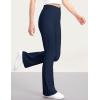 imageKEREDA Girls Flare Leggings High Waist Cross Bell Bottoms for Girls Yoga Dance Pants with Pockets Size 714 YearsNavy